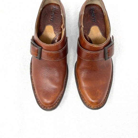 BORN Shoes W5737 Brown Leather Women’s Slip on Shoes. Size 6US Brown Buckle - Picture 8 of 8
